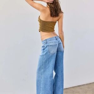 NWT ENJEAN Wide Leg Low Rise Jeans